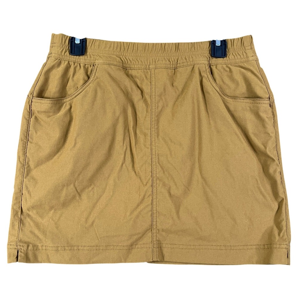 Prana Halle Skort Women 10 Brown Stretch Cargo Hiking Outdoor Activewear